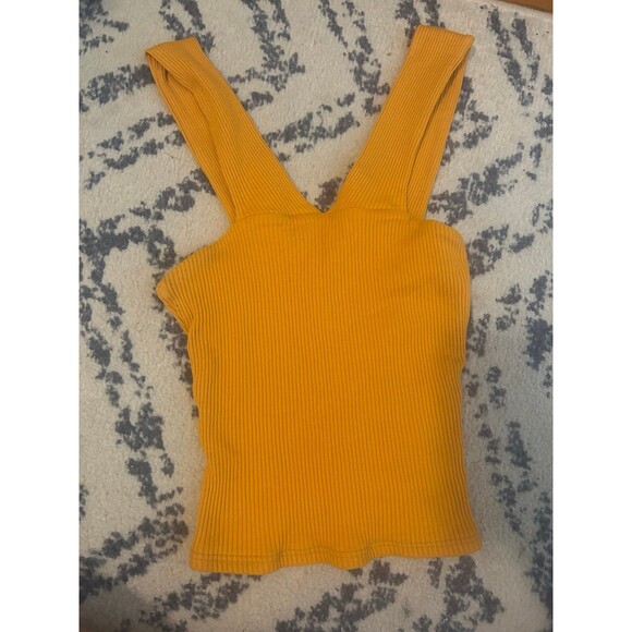 Urban Outfitters Tops - Orange Halter Urban Outfitters Ribbed Tank Top